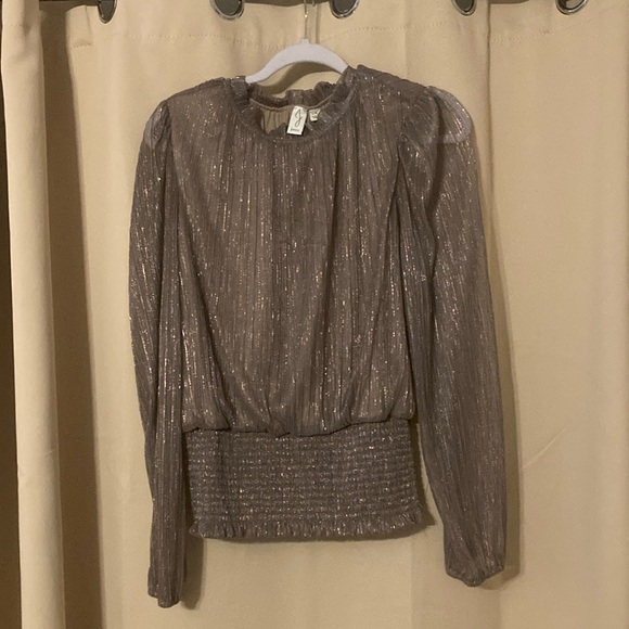 Joie Tops - Joie Metallic Brown Blouse